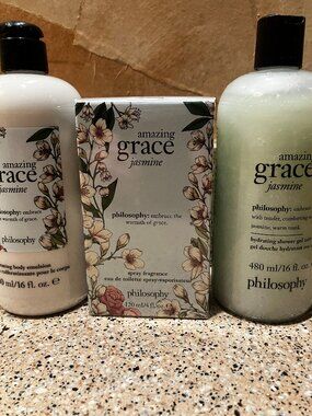 Philosophy Amazing Grace Jasmine Large Spray , Body Emulsion, Gell!! NEW!